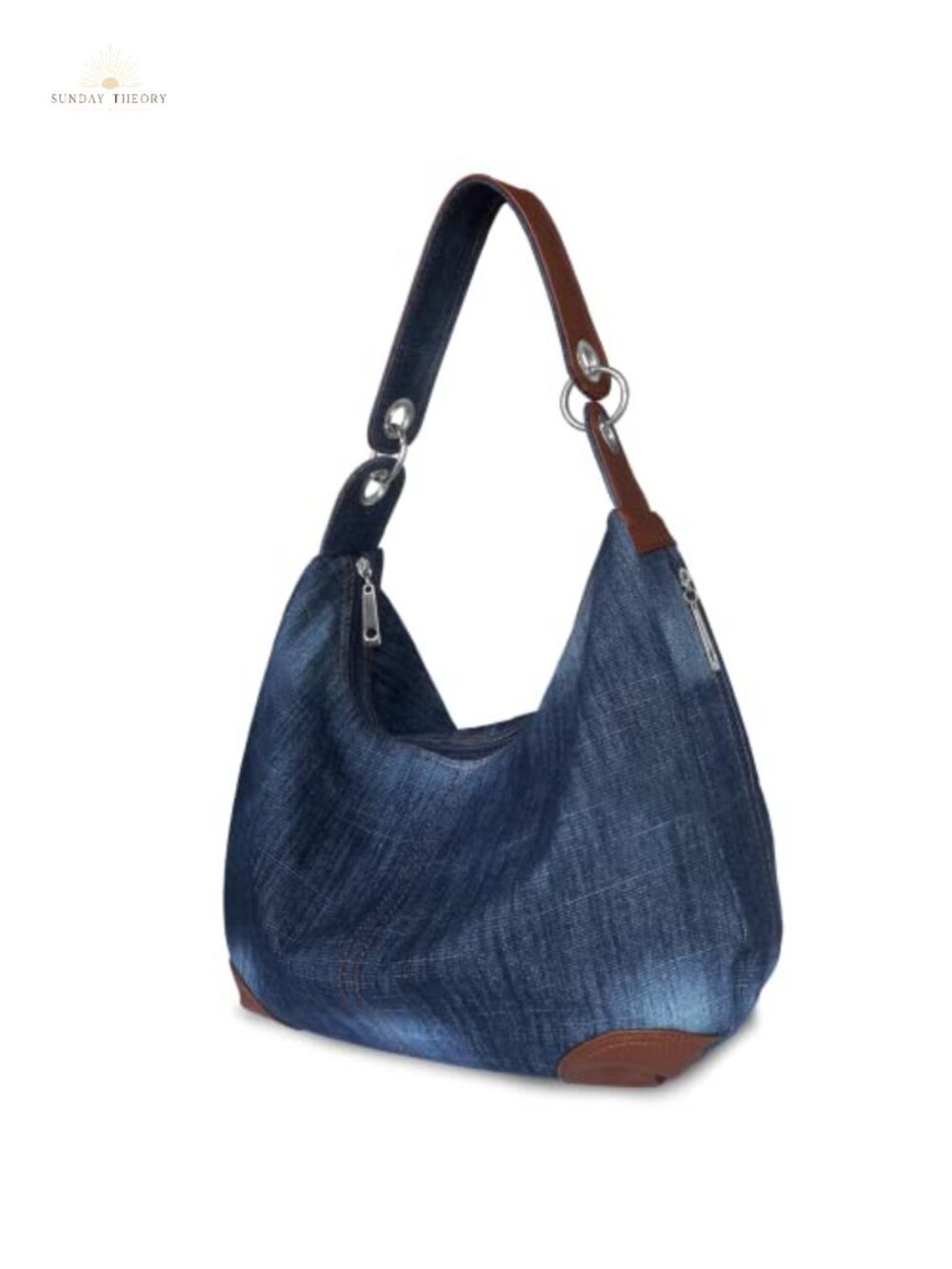 Denim Handbag with Multiple Pockets Tote Hobo Crossbody